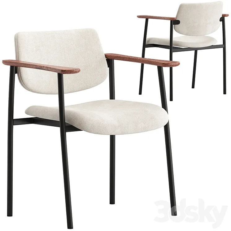 CB2 Warren Chair 3D Model Free