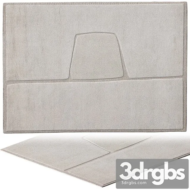 CC Tapis Cut Out Monocromo Linen Rug 3D Model Free