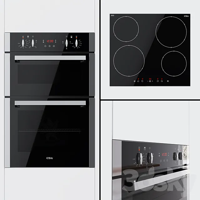 CDA - Double oven DC940SS and hob HN6111FR 3D Model