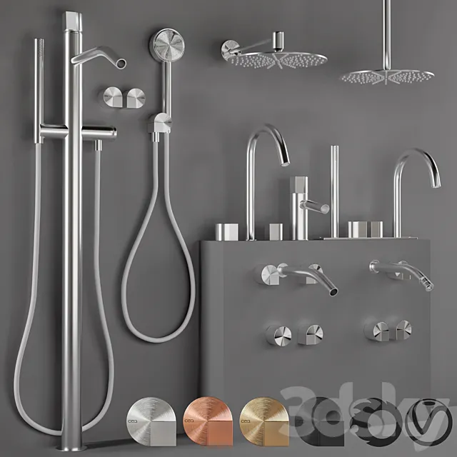 CEA_Duet_bathroom_faucet_set 3D Model