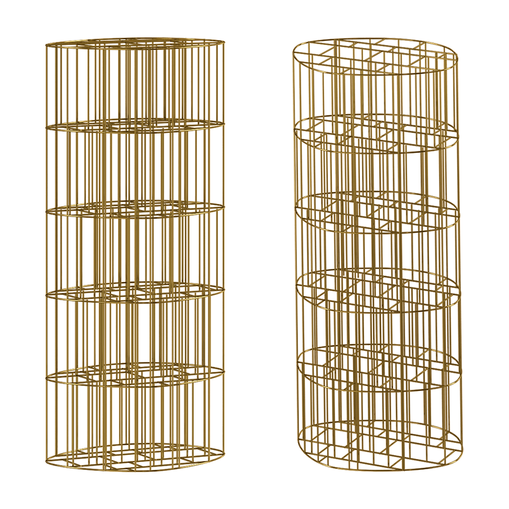 Ceccotti Collezioni  - Bookcase Golden Cage 1 3D Model