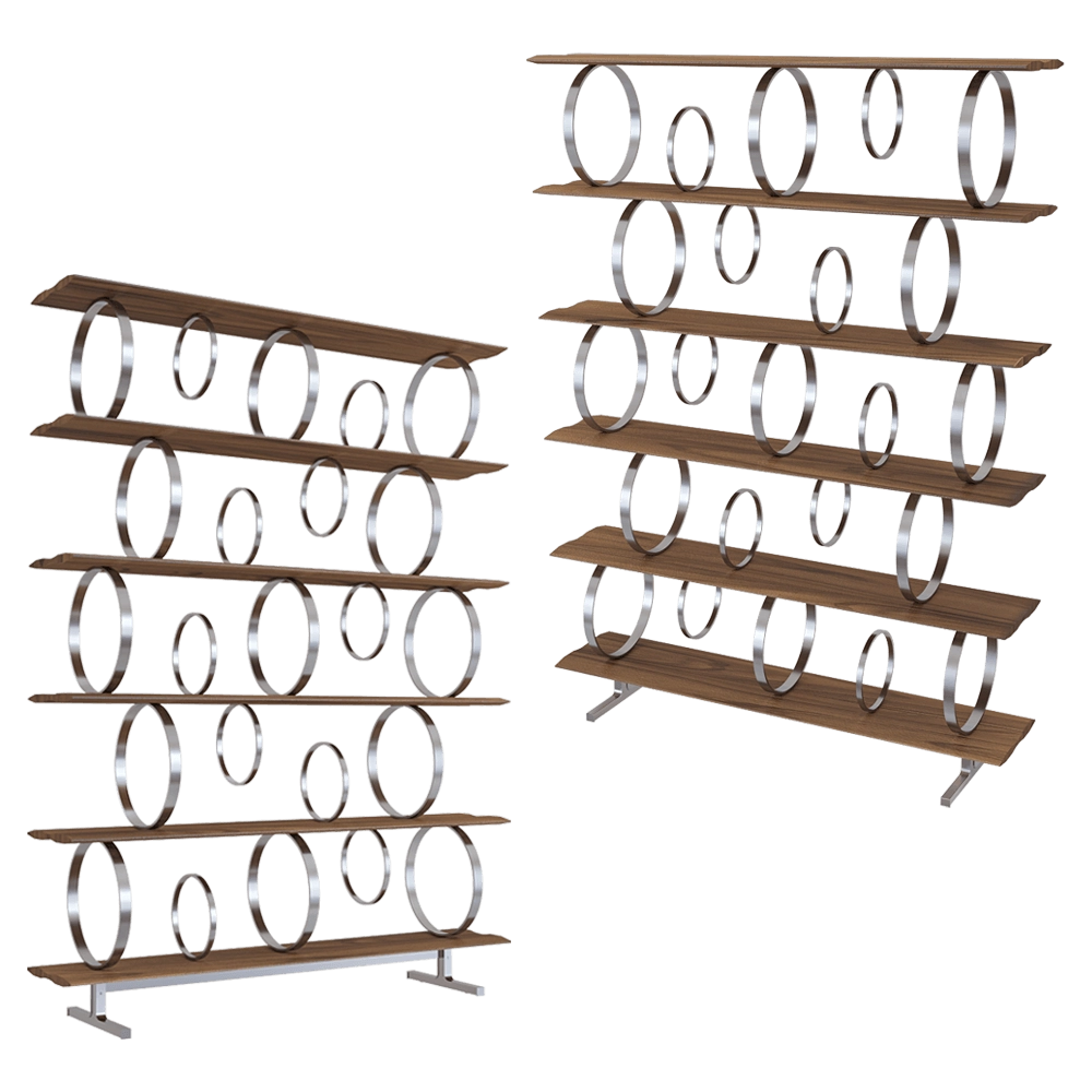 Ceccotti Collezioni  - Flying circles bookcase 3D Model