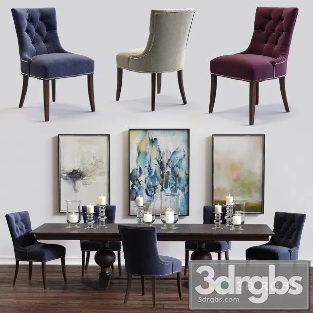 Cecelia Table and Chair 3D Model Free