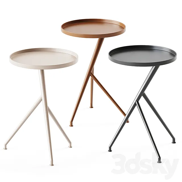 Cecilia Antique Rust Metal Accent Table 3D Model