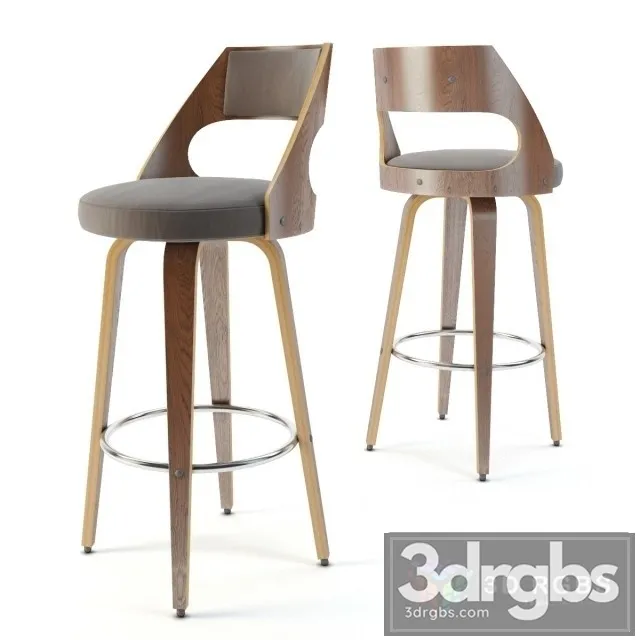 Cecina Barstool Chair 3D Model Free