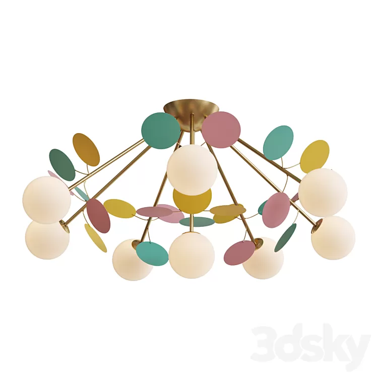 Ceiling chandelier for nursery Multy Bliss 2772-8P-53455 3D Model Free Download