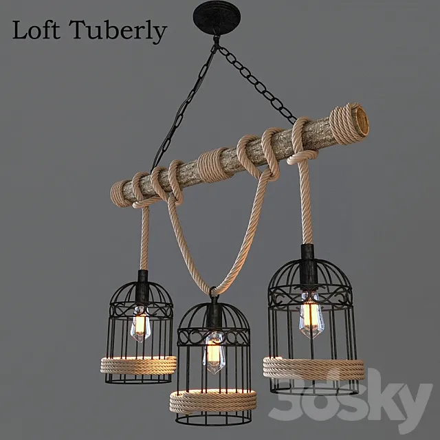 Ceiling chandelier Loft Tuberly 3DModel
