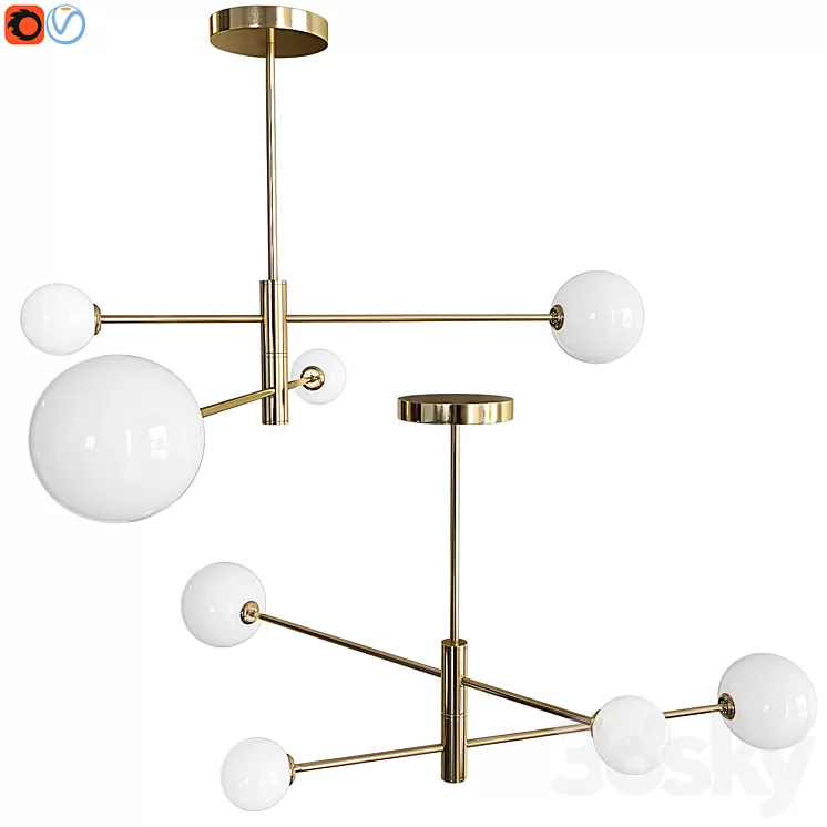 Ceiling chandelier Lumion ESTELLE 4418 / 4C 3D Model