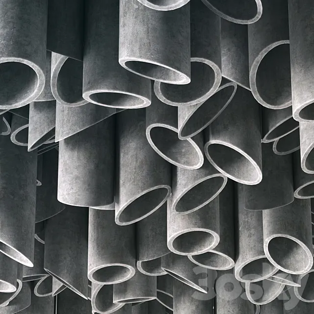 Ceiling Concrete Cylinder _ Ceiling Concrete Cylinder 3D Model