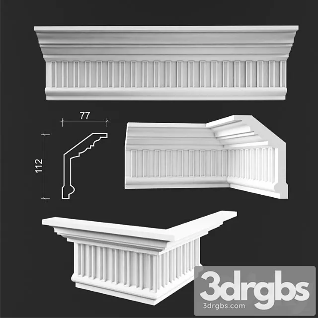 Ceiling Cornice 2 3D Model Download