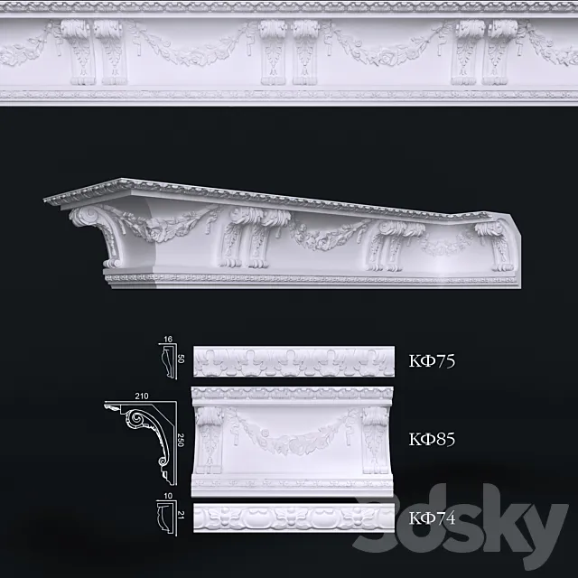 Ceiling cornices 3D Model