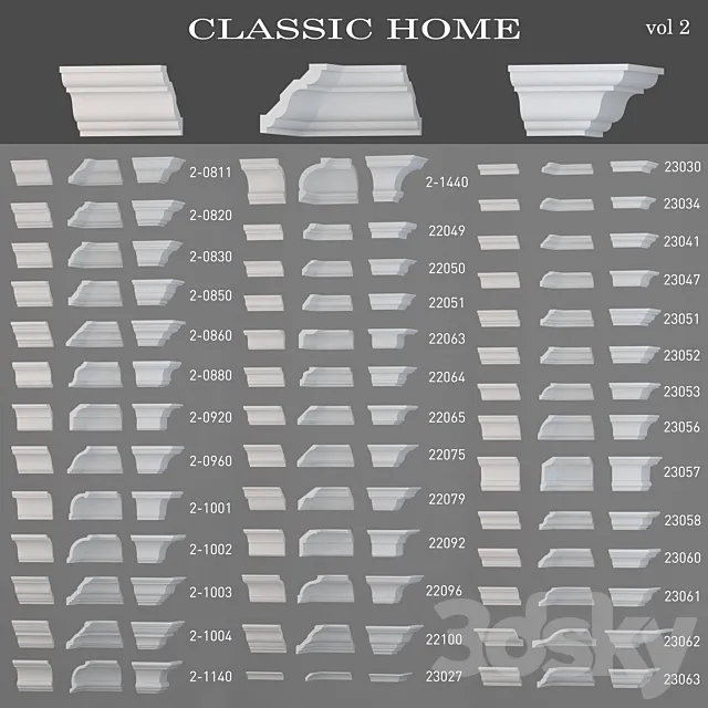 Ceiling cornices Classic Home (vol2) 3DModel