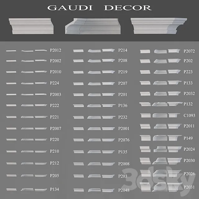 Ceiling cornices Gaudi Decor 3DModel