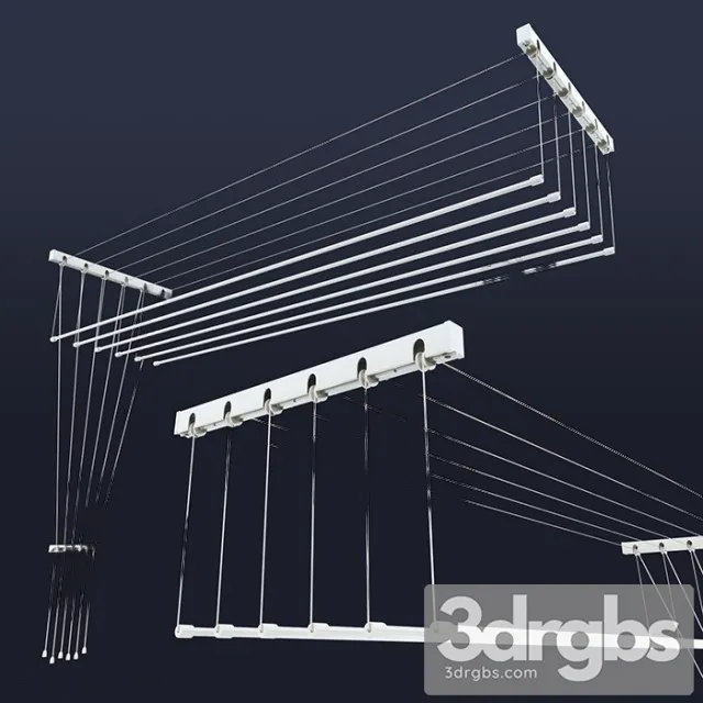 Ceiling Dryer White 3D Model Free