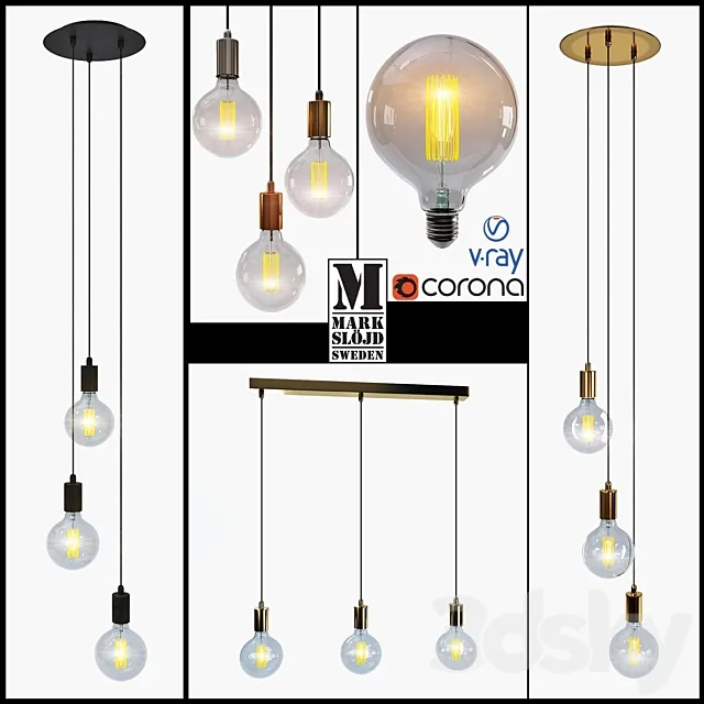 Ceiling fixtures. model SKY. from the company Markslojd. Sweden. 3DModel