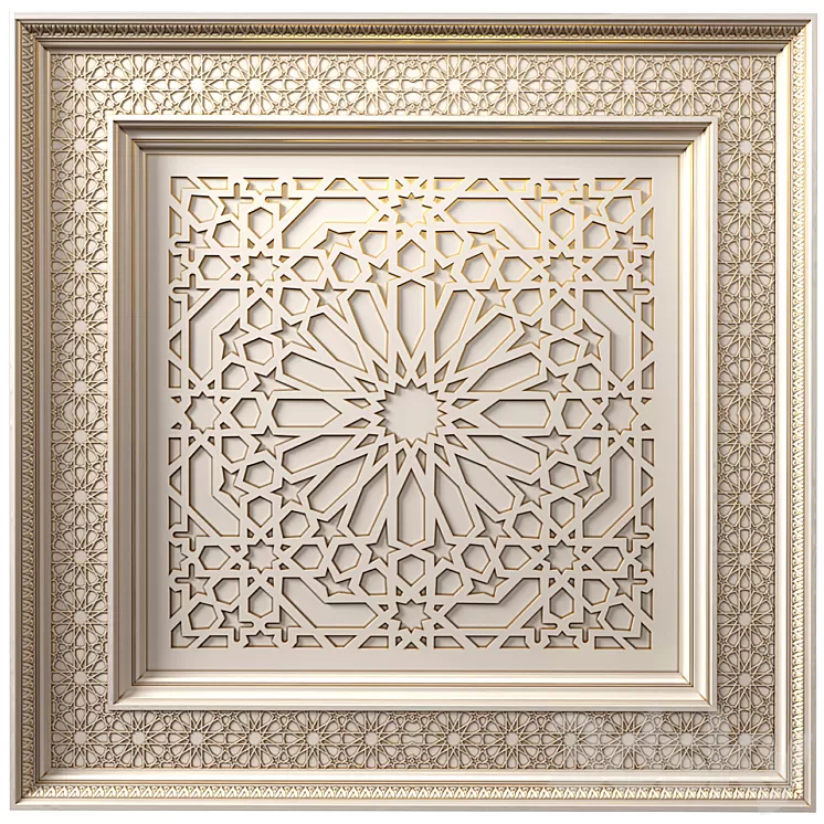 Ceiling in oriental style .Arabic Classic Ceiling .Oriental Ceiling Classic 3D Model Free