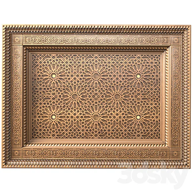Ceiling in oriental style .Arabic Majlis Ceiling .Islamic Ceiling Eastern Set 3D Model