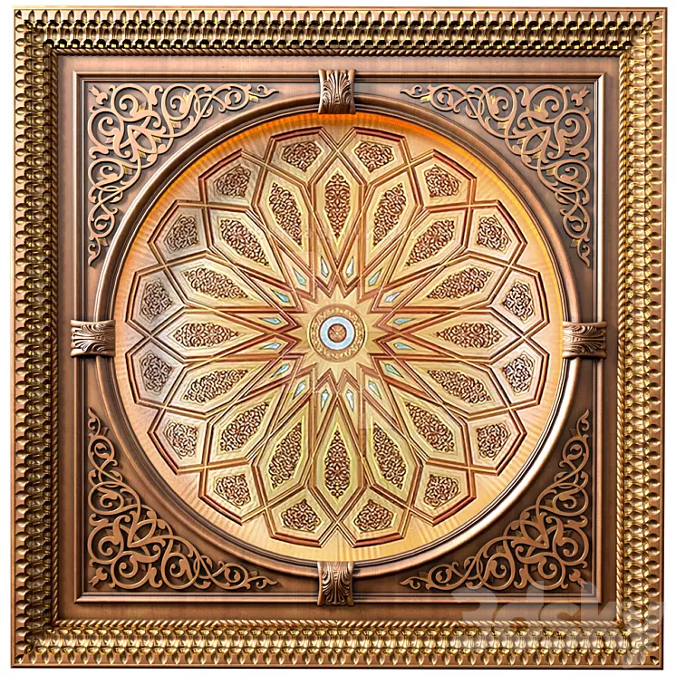 Ceiling in oriental style .Arabic Majlis Ceiling .Islamic Ceiling Eastern Set 3D Model Free