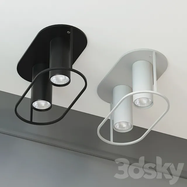 Ceiling lamp Archi Round double 3D Model