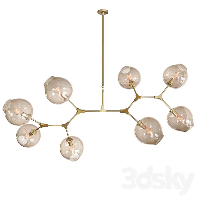 Ceiling lamp Branching Bubbles Gold 8 lights Free Download