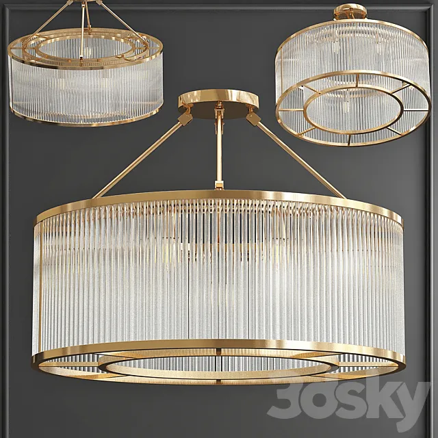 Ceiling lamp Ceiling Lamp Bernardi Bronze 3D Model