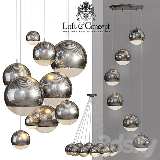 Ceiling lamp Mirror Ball 3DModel