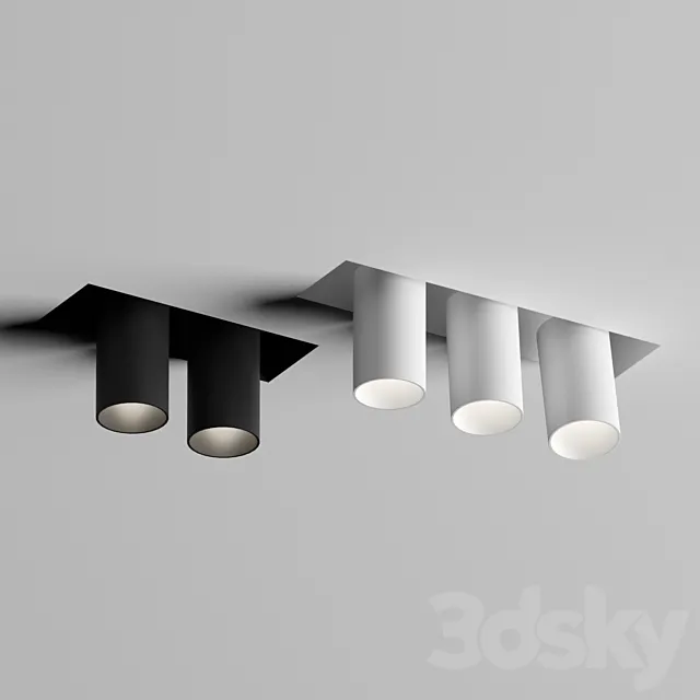 Ceiling lamp SPLITBOX 2 + 2 x SPLITBOX SPY 92718 3D Model