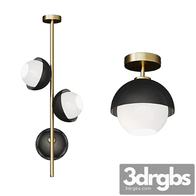 Ceiling lamp with metal frame craig 3D Model Free
