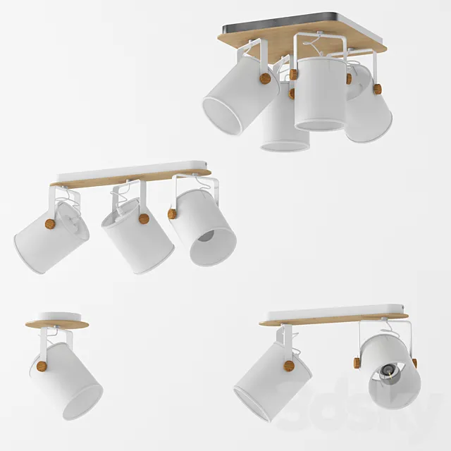 Ceiling lamps and sconces TK Lighting Series Relax White 3DModel