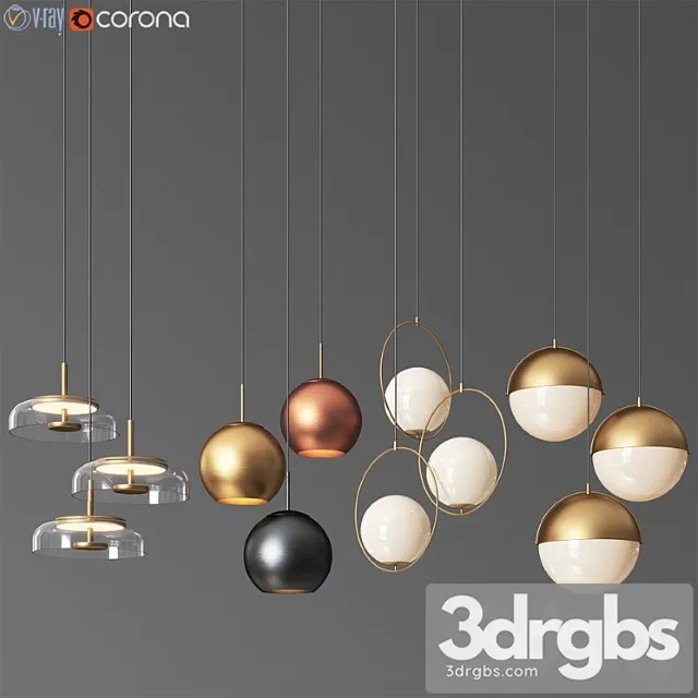 Ceiling light collection 4 - 4 type 3D Model Free