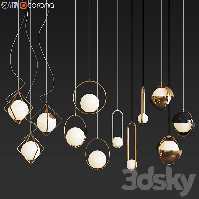 Ceiling Light Collection - 4 Type Free Download