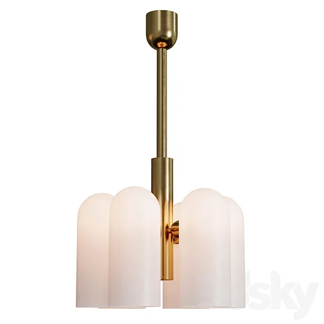 CEILING LIGHT ODYSSEY 3 LACQUERED BURNISHED BRASS 3D Model