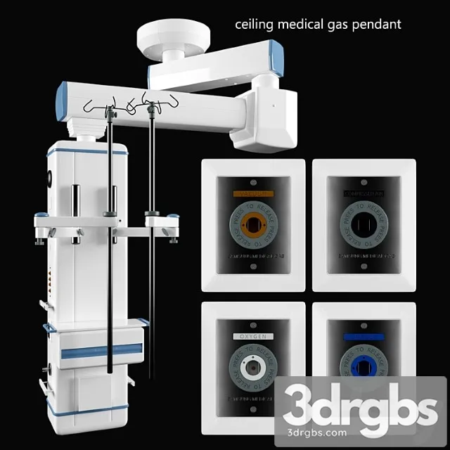 Ceiling medical gas pendant 3D Model Free
