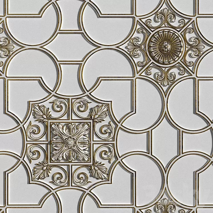 Ceiling moldings 3344 3D Model