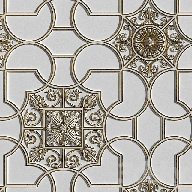 Ceiling moldings 3344 3DModel