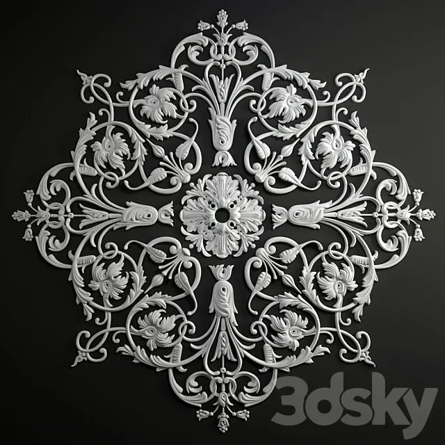 Ceiling outlet outlet 37 D-1200 mm Remstrodekor 3D Model