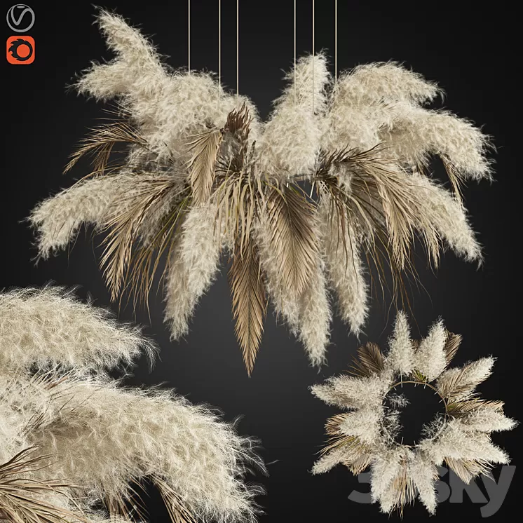 Ceiling pampas 02 3D Model