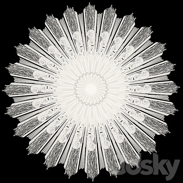 Ceiling rosette style ARTDECO 3DModel