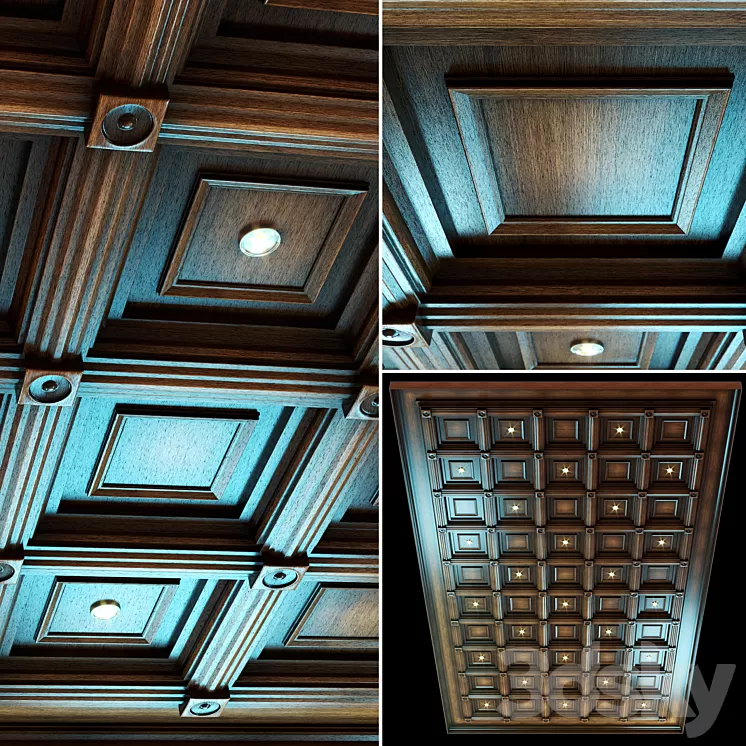 Ceiling set # 2 - wenge color 3D Model