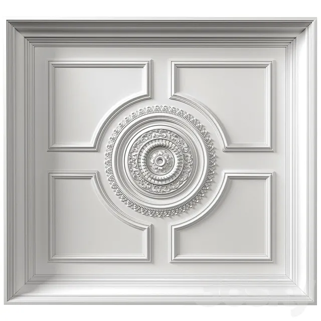 Ceiling set classic style.Classic coffered ceiling 3D Model