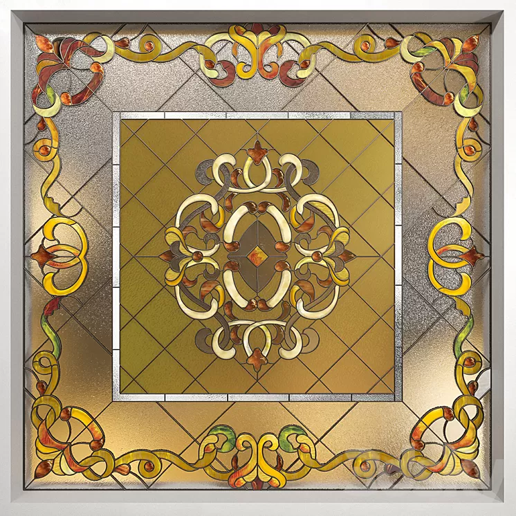 Ceiling stained glass 3D Model