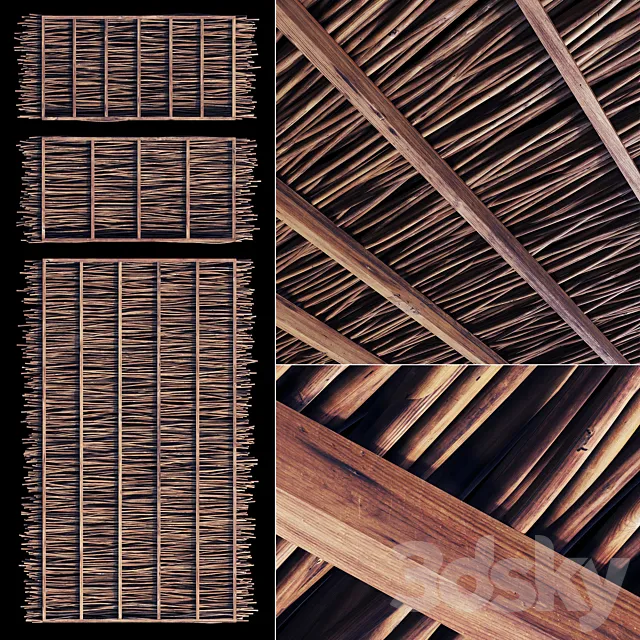 Ceiling thick branch crooked n1 3D Model