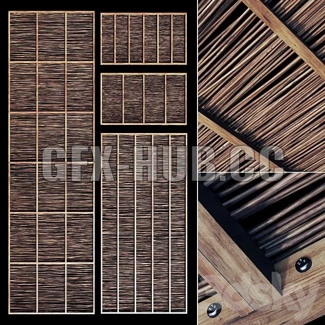 Ceiling thin branch crooked n1 3D Model