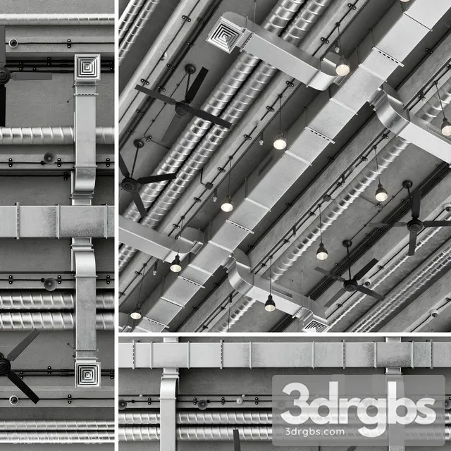 Ceiling Ventilation 1 3D Model Free