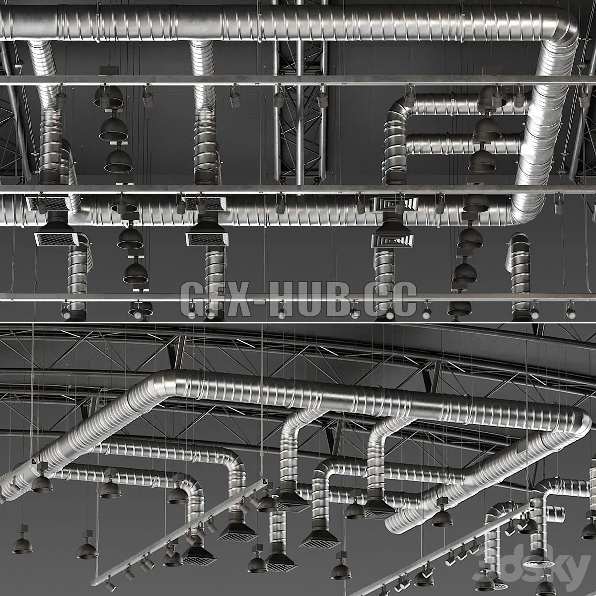 Ceiling Ventilation 2 3D Model