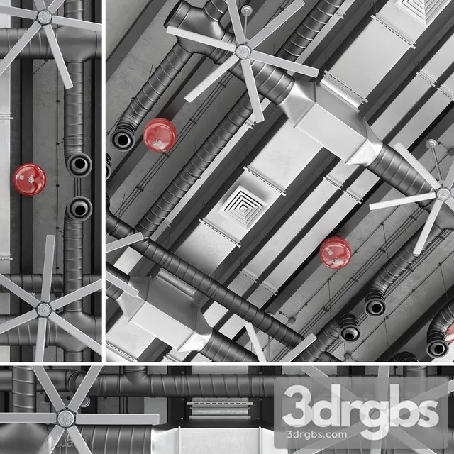 Ceiling Ventilation 3 3D Model Free