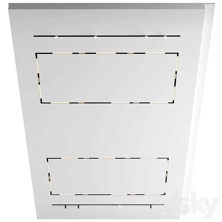 Ceiling with shadow joint 01 3D Model Free Download