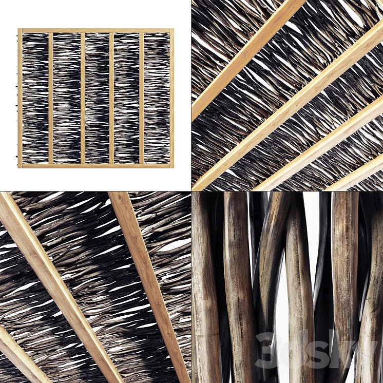 Ceiling wood old sang branch n1 / The ceiling of the branches of driftwood 3D Model Free