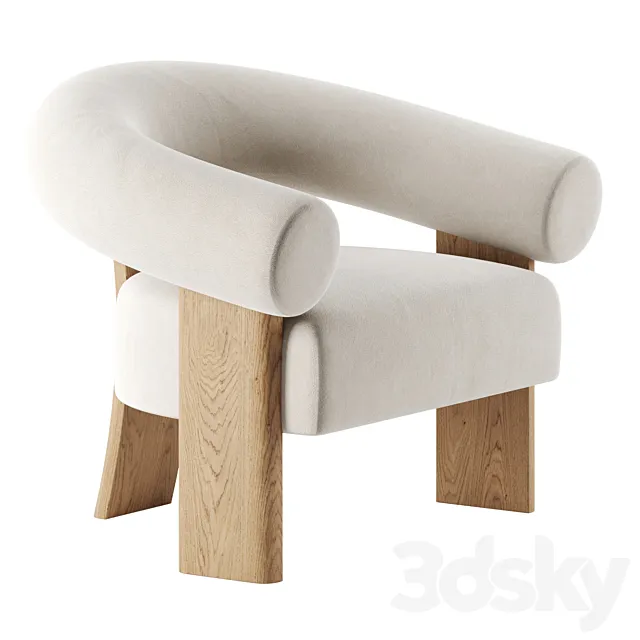 CELESTE ACCENT CHAIR by Lulu and Georgia 3D Model