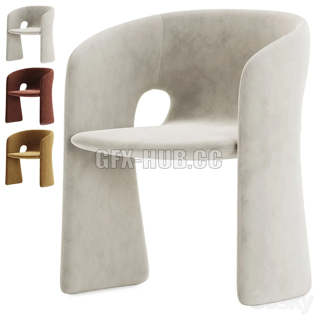 Celeste Dining Chair Roche Bobois 3D Model